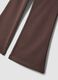 Brown flared stretch-cotton treggings_3