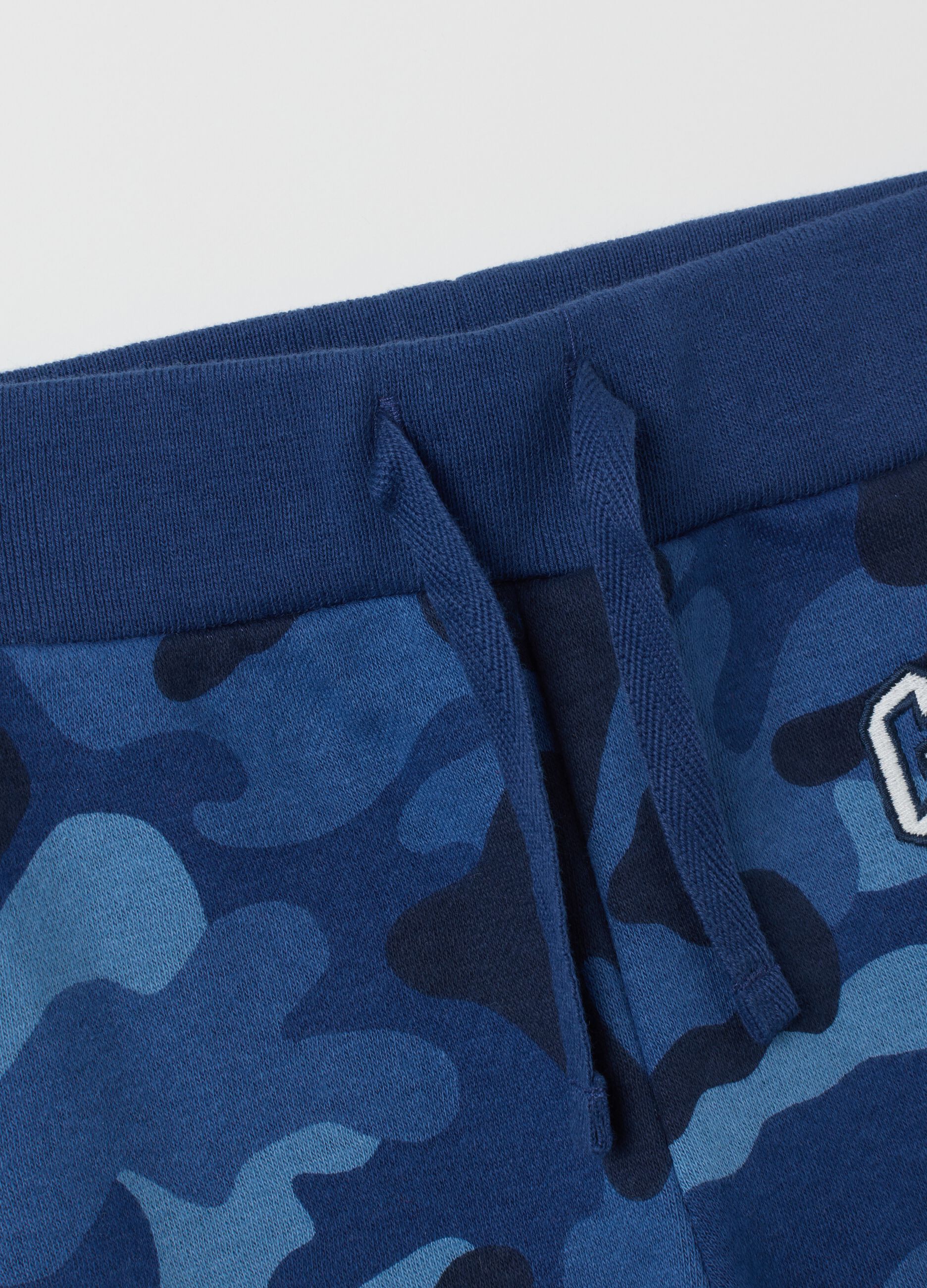 Camo joggers with logo embroidery