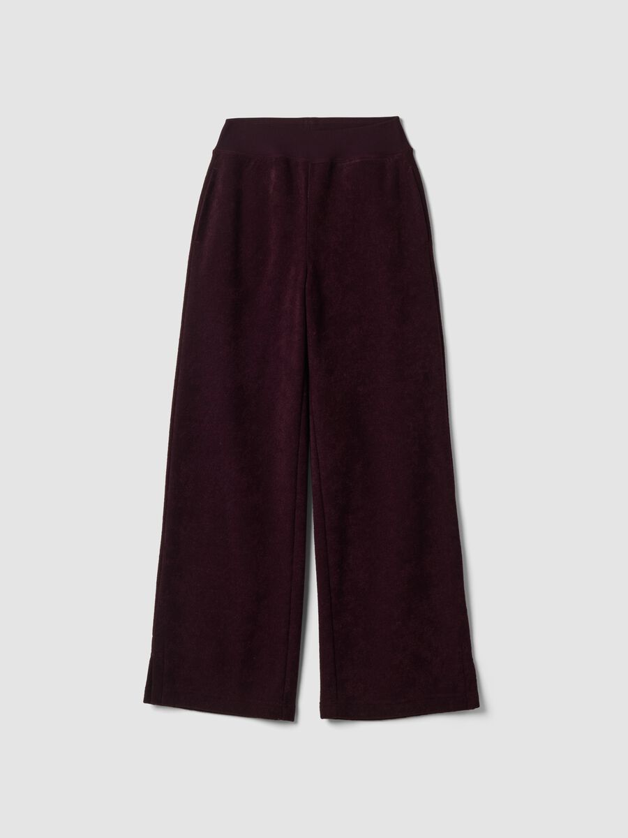 Purple viscose-blend straight-fit trousers_0