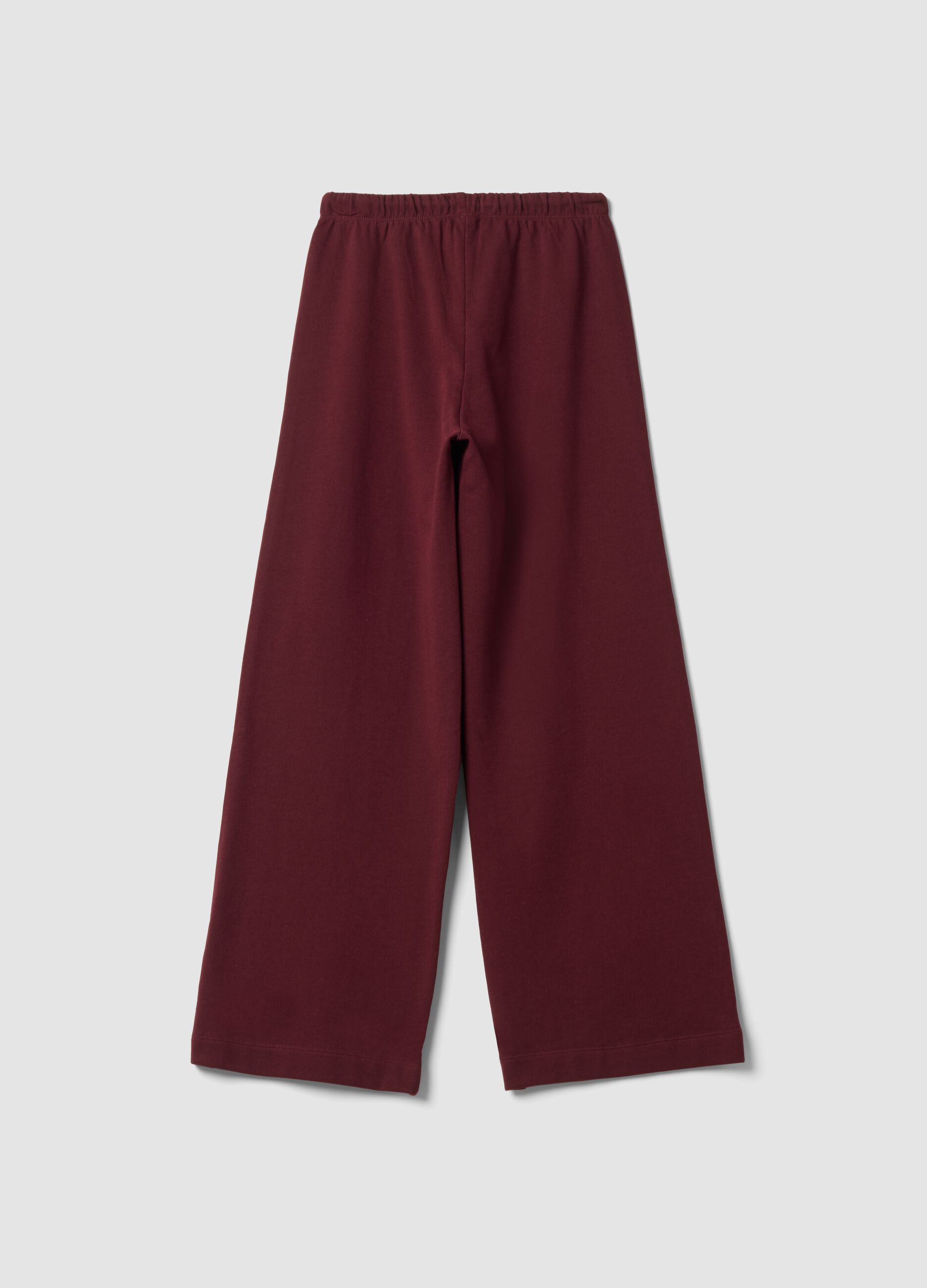 Pantaloni culotte viola in puro cotone