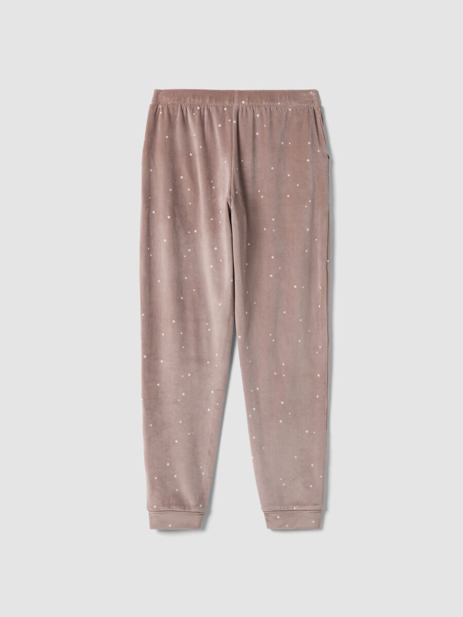 Brown star-print stretch pyjama trousers_6