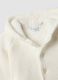 White pure organic cotton hooded jacket with teddy-effect lining_2