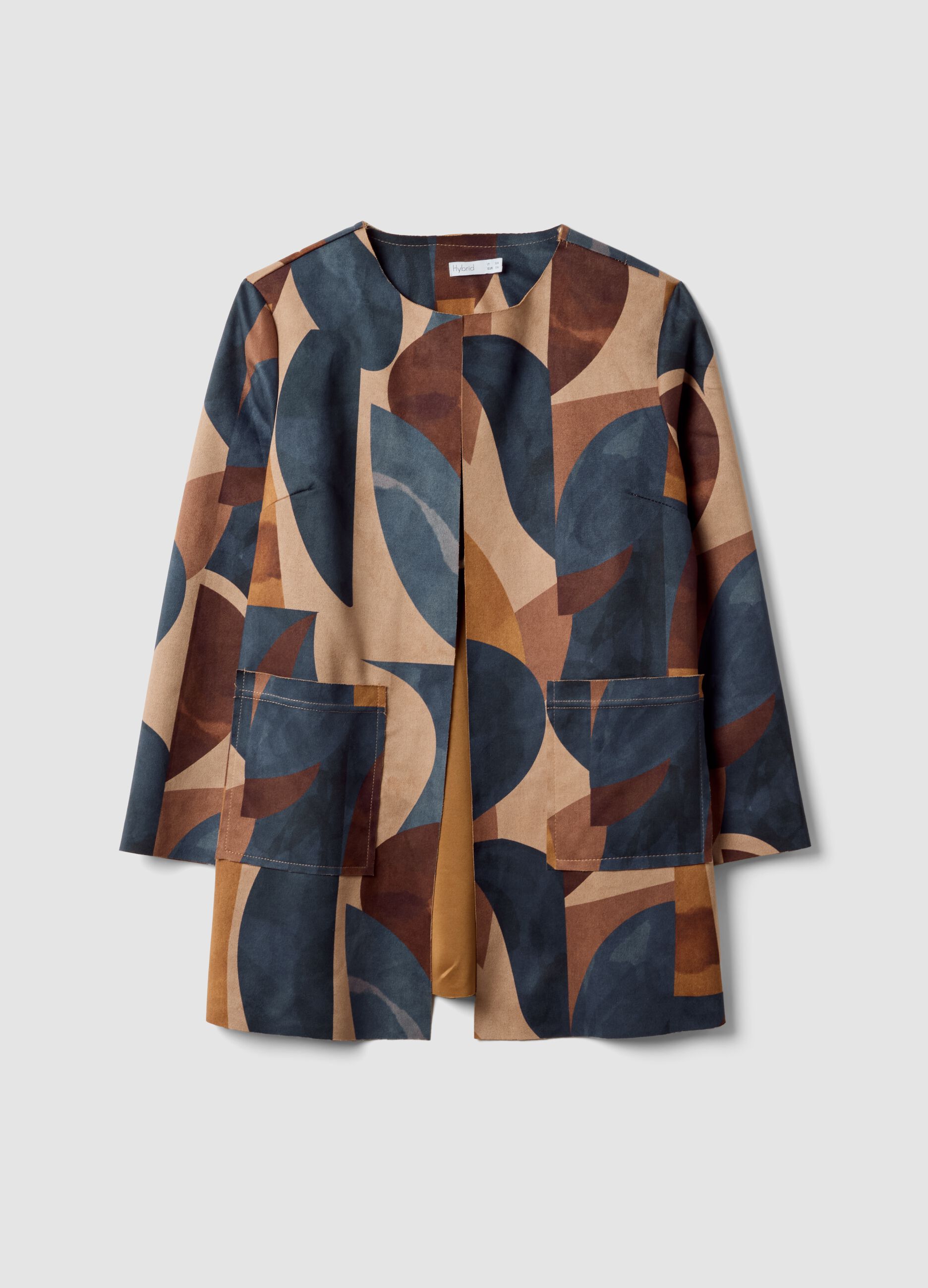 Multicolour patterned jacket, regular fit