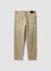 Jeans beige in misto cotone e lyocell regular tapered_2
