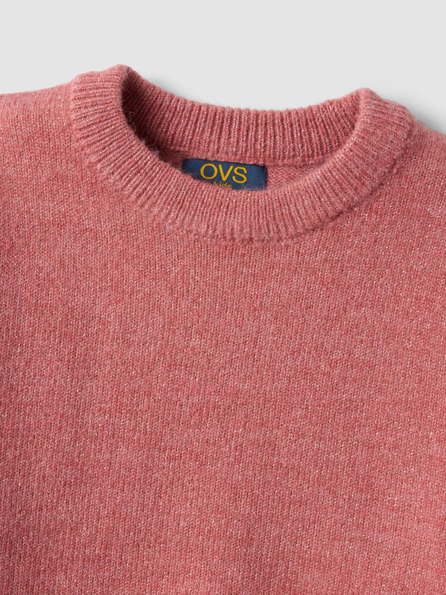Pink stretch crew-neck jumper_3
