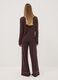 Brown stretch viscose pyjamas with V-neck_3