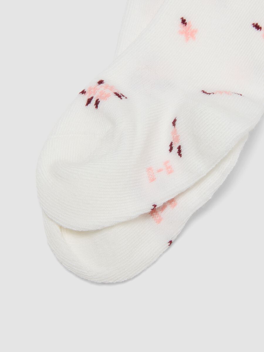 White organic stretch cotton tights_2