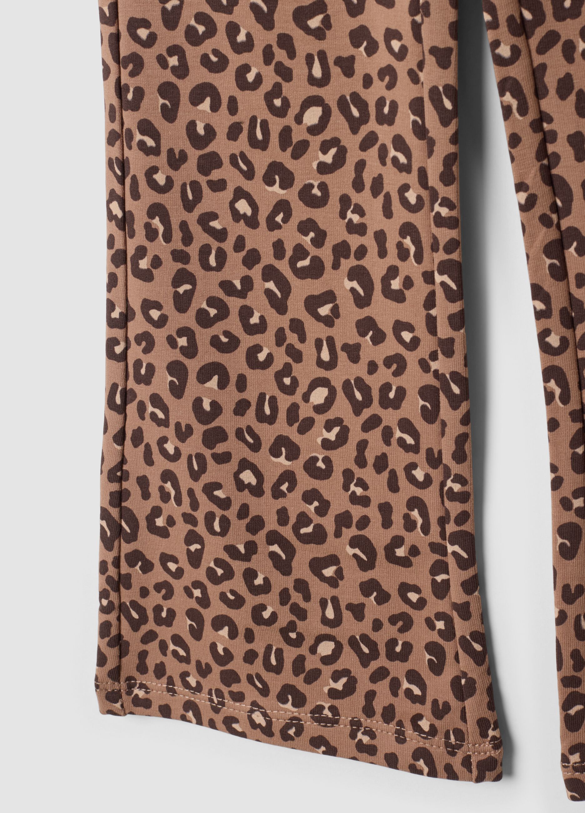 Brown organic stretch cotton leggings