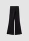 Black flared trousers in stretch modal_2