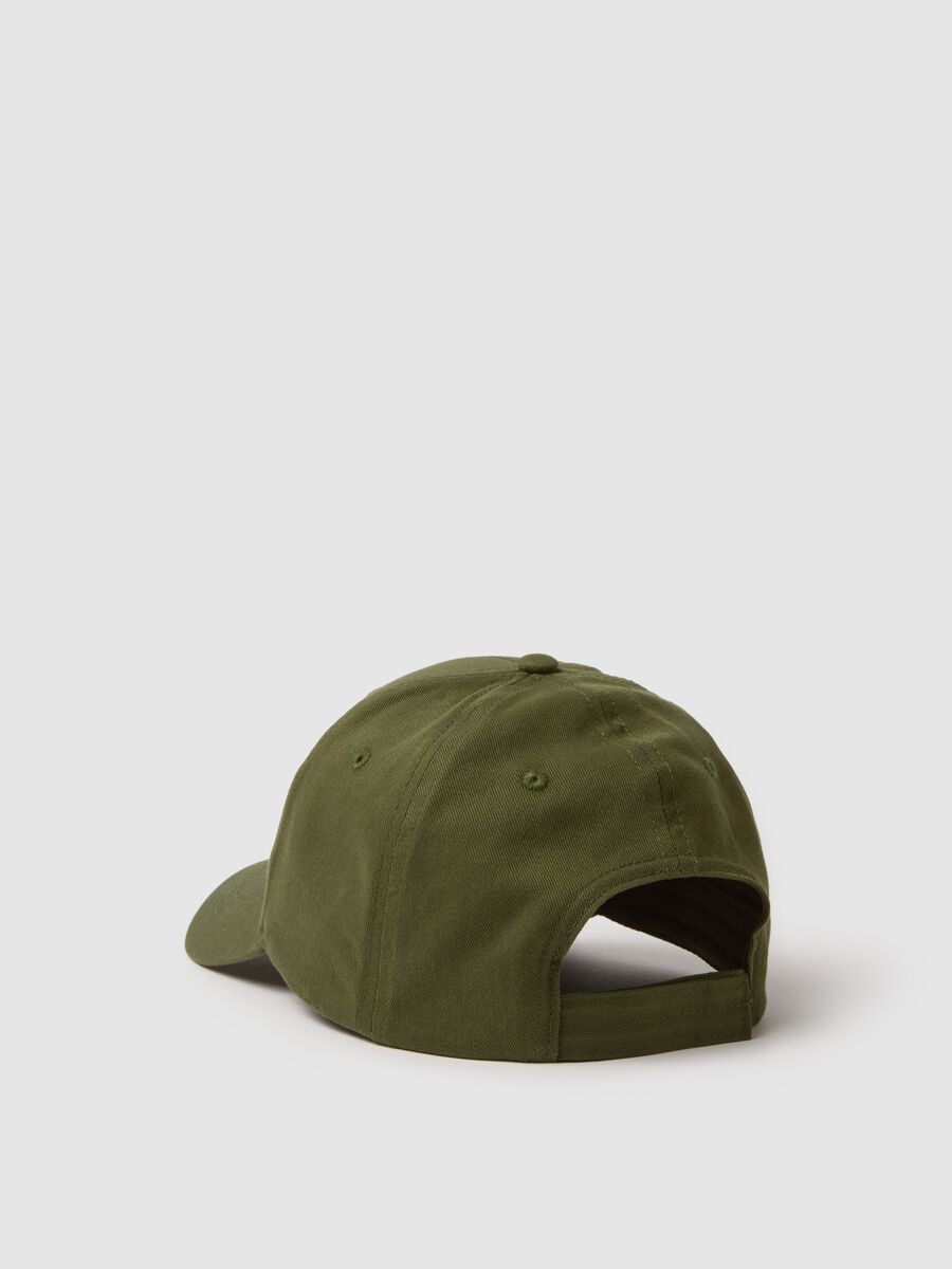 Green pure cotton baseball cap, regular fit_1