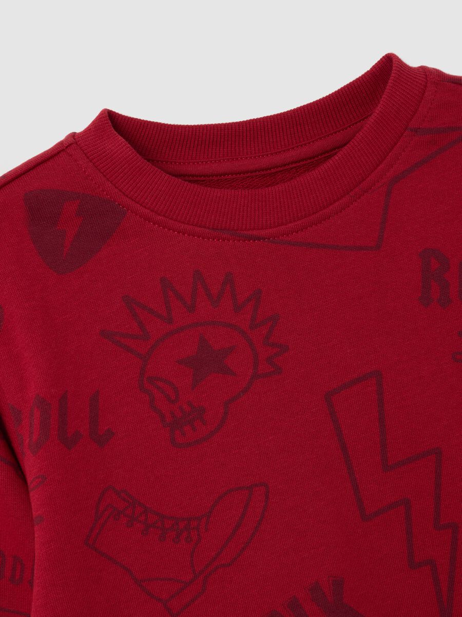 Children's red pure cotton sweatshirt regular fit_2