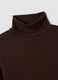 Brown pure cotton crew-neck T-shirt_5
