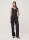 Black slim-fit viscose-blend waistcoat_1