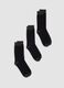 3-pack of black mid-calf socks in organic stretch cotton_0