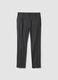 Pantaloni chino grigio e nero in viscosa elasticizzata_0
