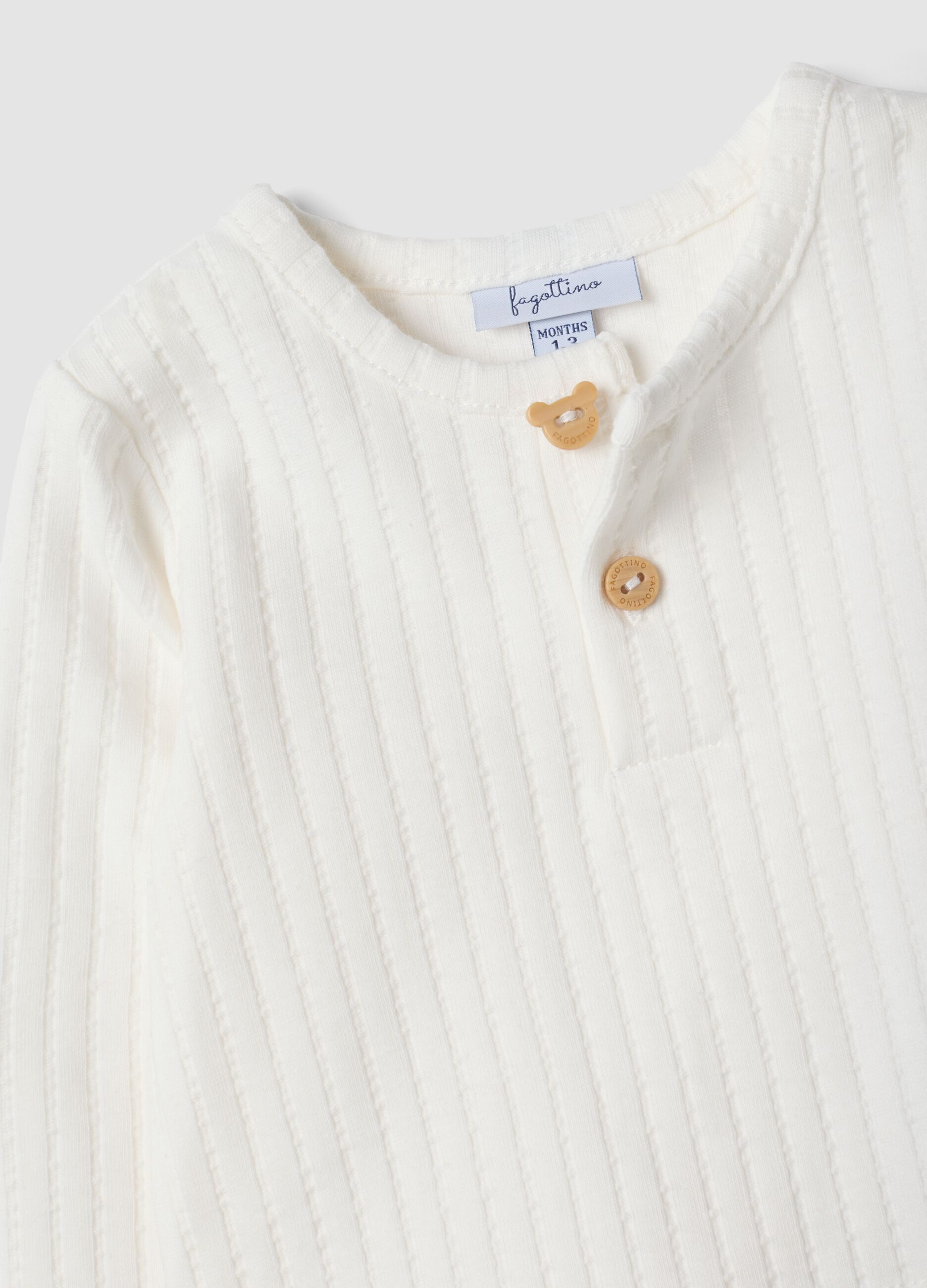 White ribbed organic cotton set