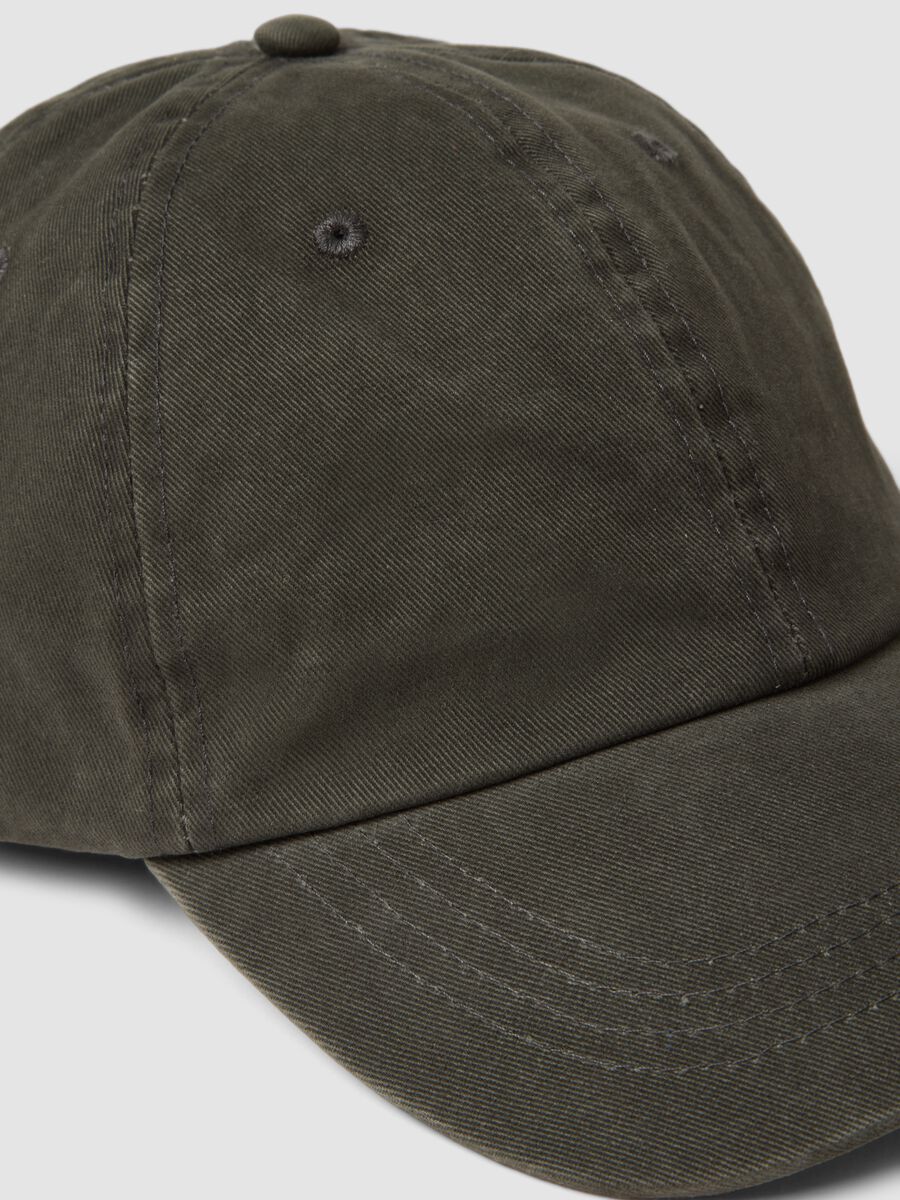 Grey pure cotton baseball cap_1
