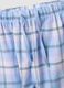 White crew-neck pyjamas in pure organic cotton with checked pattern_2