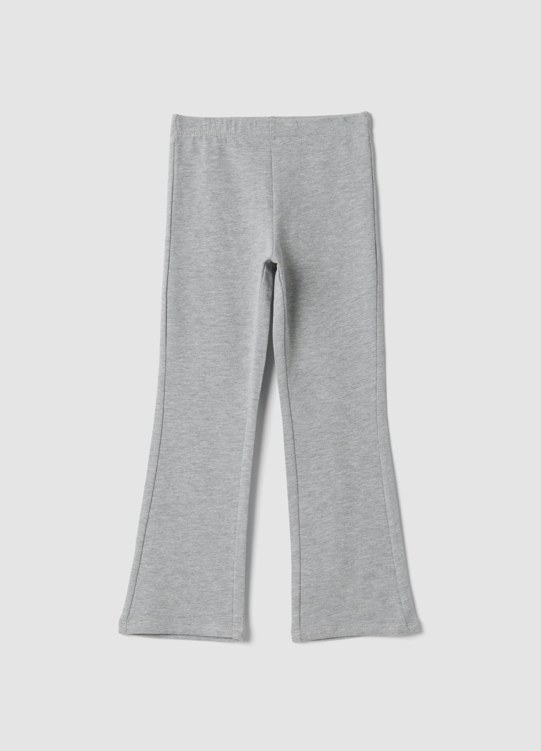 Grey skinny-fit leggings in stretch organic cotton