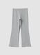 Grey skinny-fit leggings in stretch organic cotton_0