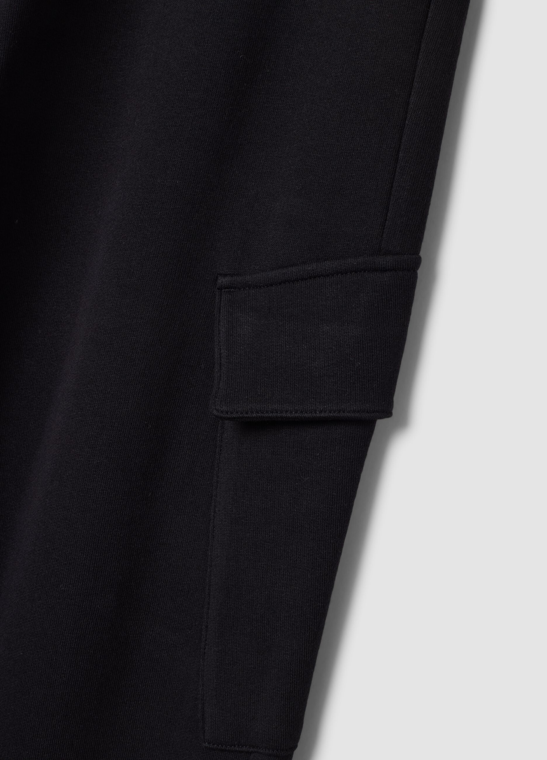 Pantaloni cargo blu in misto cotone e viscosa