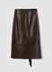Brown midi skirt with fringe_2