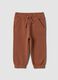 Brown pure cotton joggers, regular fit_0