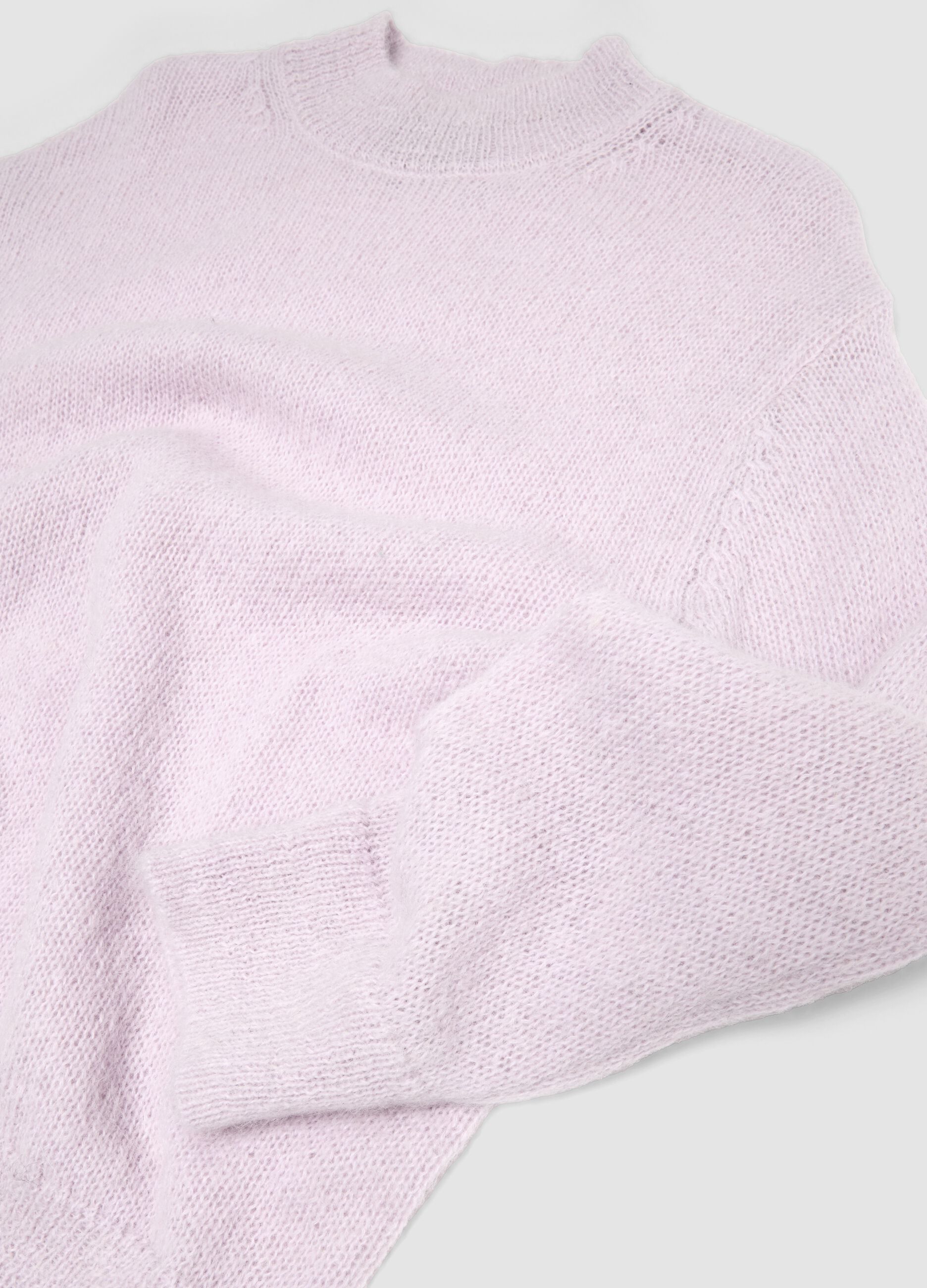 Light Pink Mohair Crew-Neck Jumper