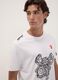 White pure cotton crew-neck T-shirt with Ducati print, regular fit_0