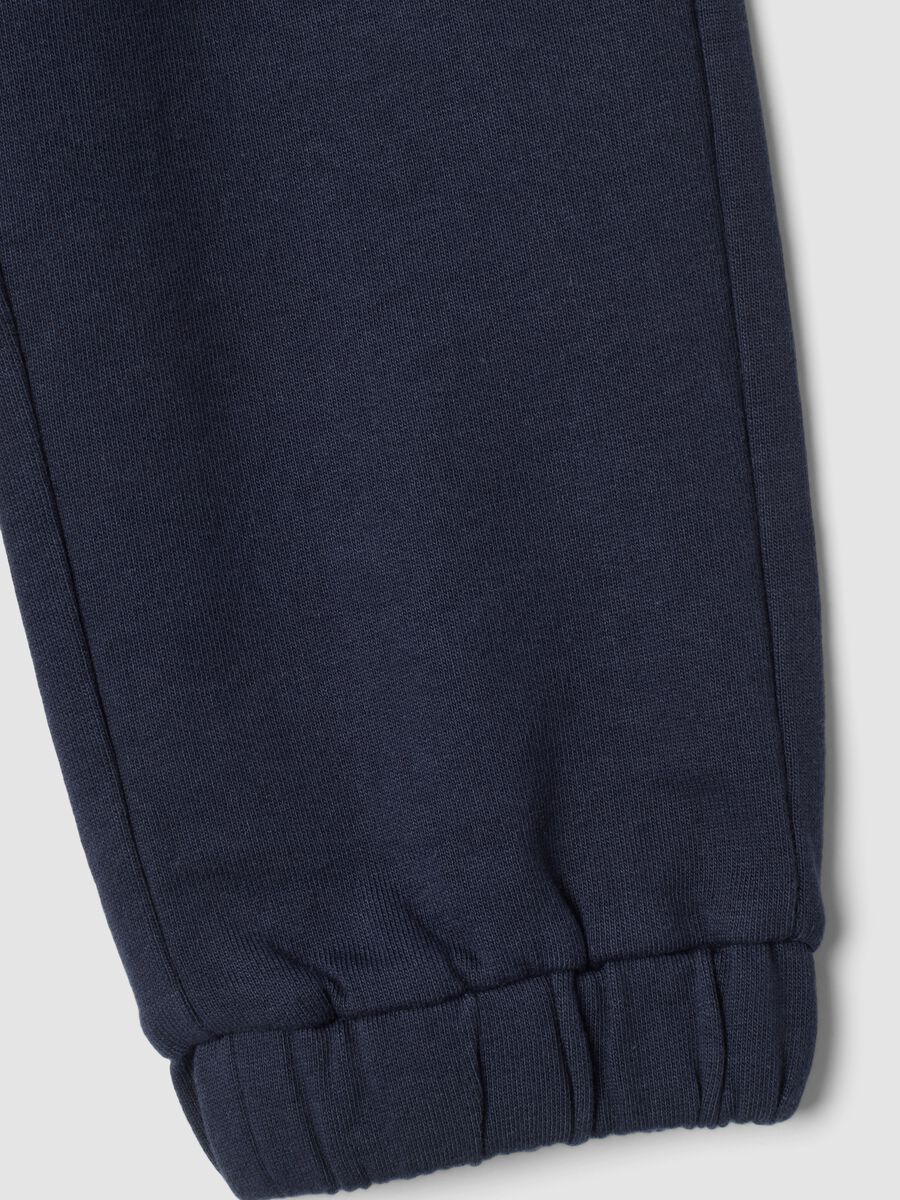 Blue pure cotton jogger trousers_3