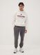 White cotton-blend hoodie with Chicago Bulls print_1