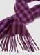 Purple checked viscose-blend scarf with fringes_1