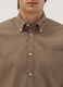 Brown regular-fit easy-iron button-down collar shirt_1