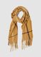 Yellow and blue wool-blend checked scarf_0