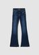 Slim Flare Denim Dark Blue Washed_0