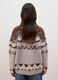 Beige wool and alpaca-blend cardigan with deep V-neck, oversized fit_3