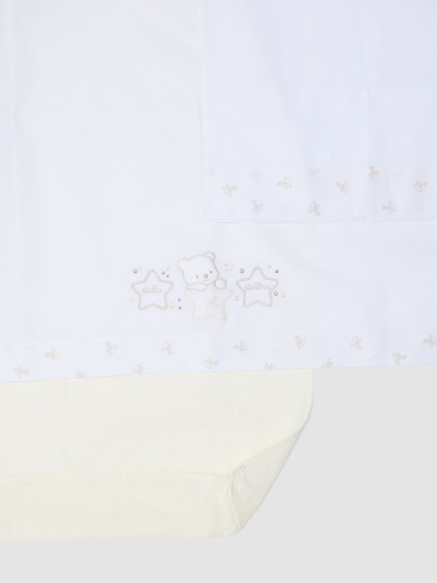 White pure cotton baby sheet with embroidery_1