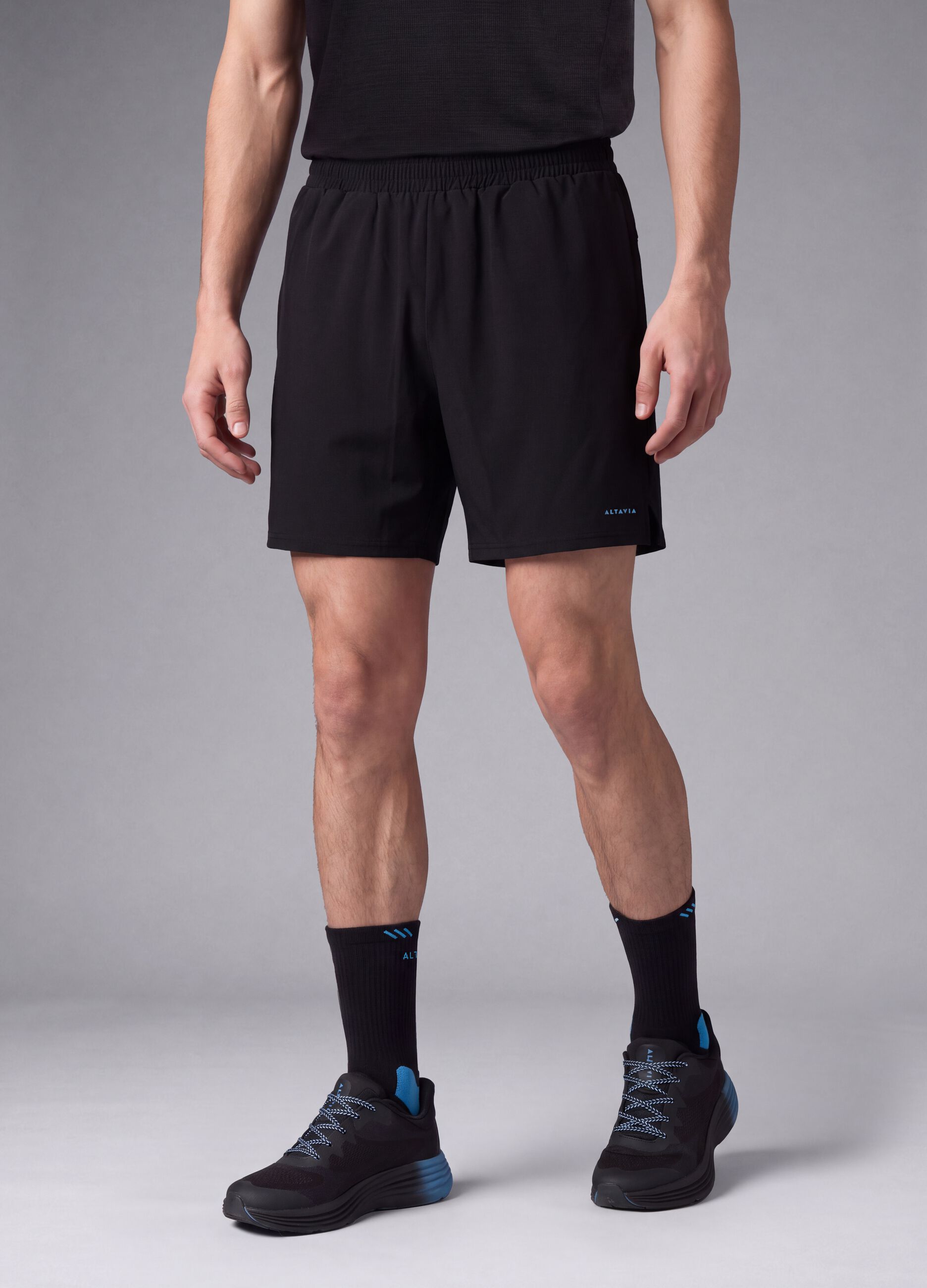 Black stretch easy-dry shorts ALTAVIA