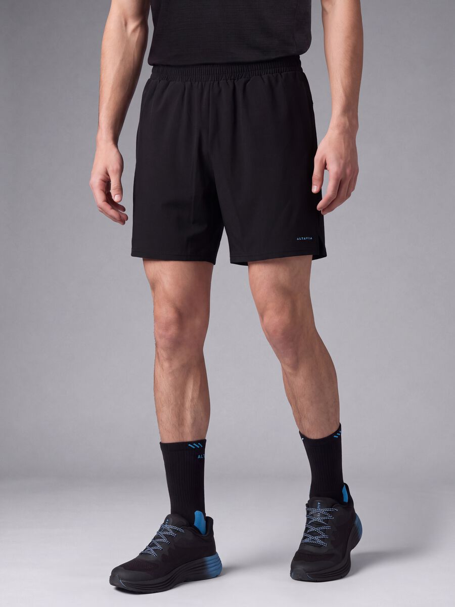 Black stretch easy-dry shorts ALTAVIA_2