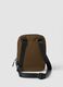 Brown water-repellent crossbody pouch with zip_2