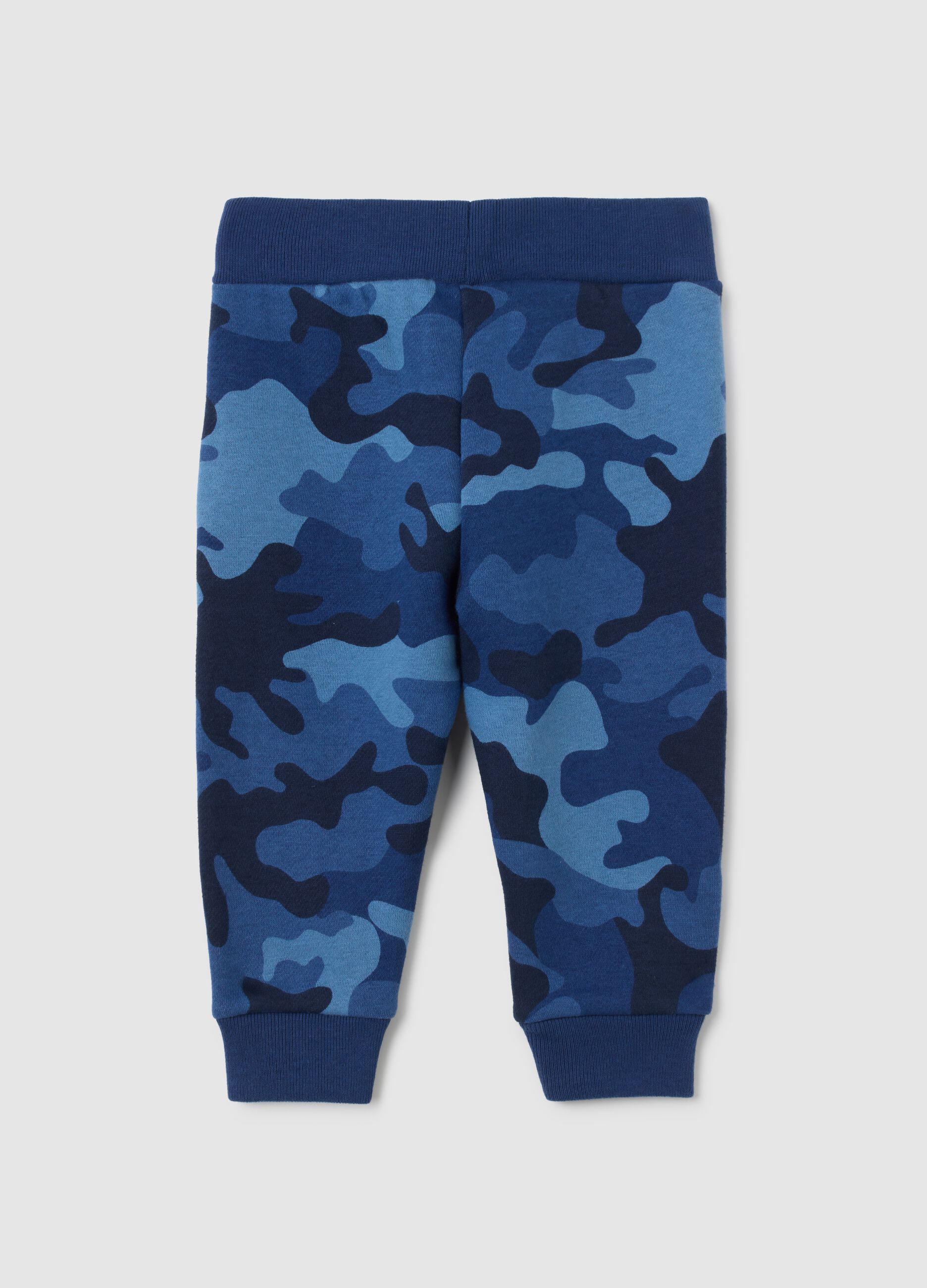 Camo joggers with logo embroidery