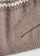 Beige jacquard crew-neck jumper, regular fit_1