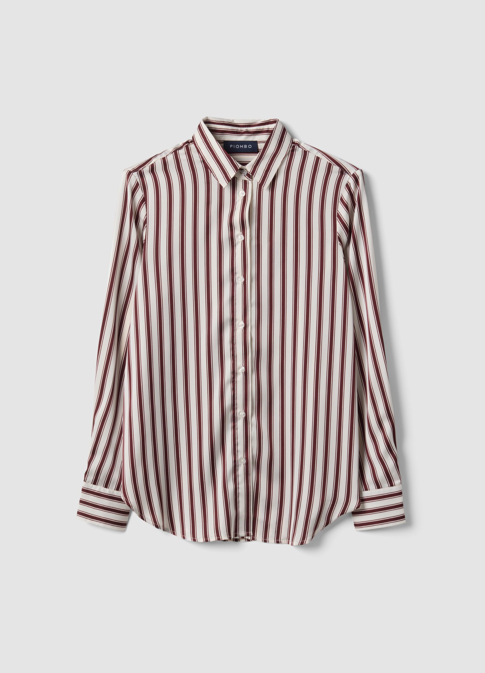 White regular-fit striped stretch shirt