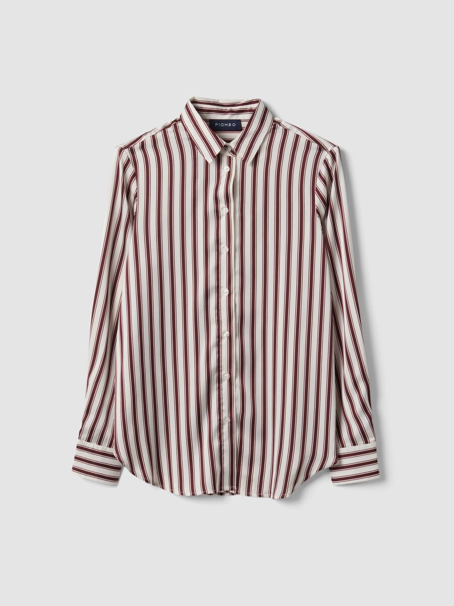 White regular-fit striped stretch shirt_4