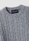 Grey crew-neck cable-knit wool-blend jumper, regular fit_5