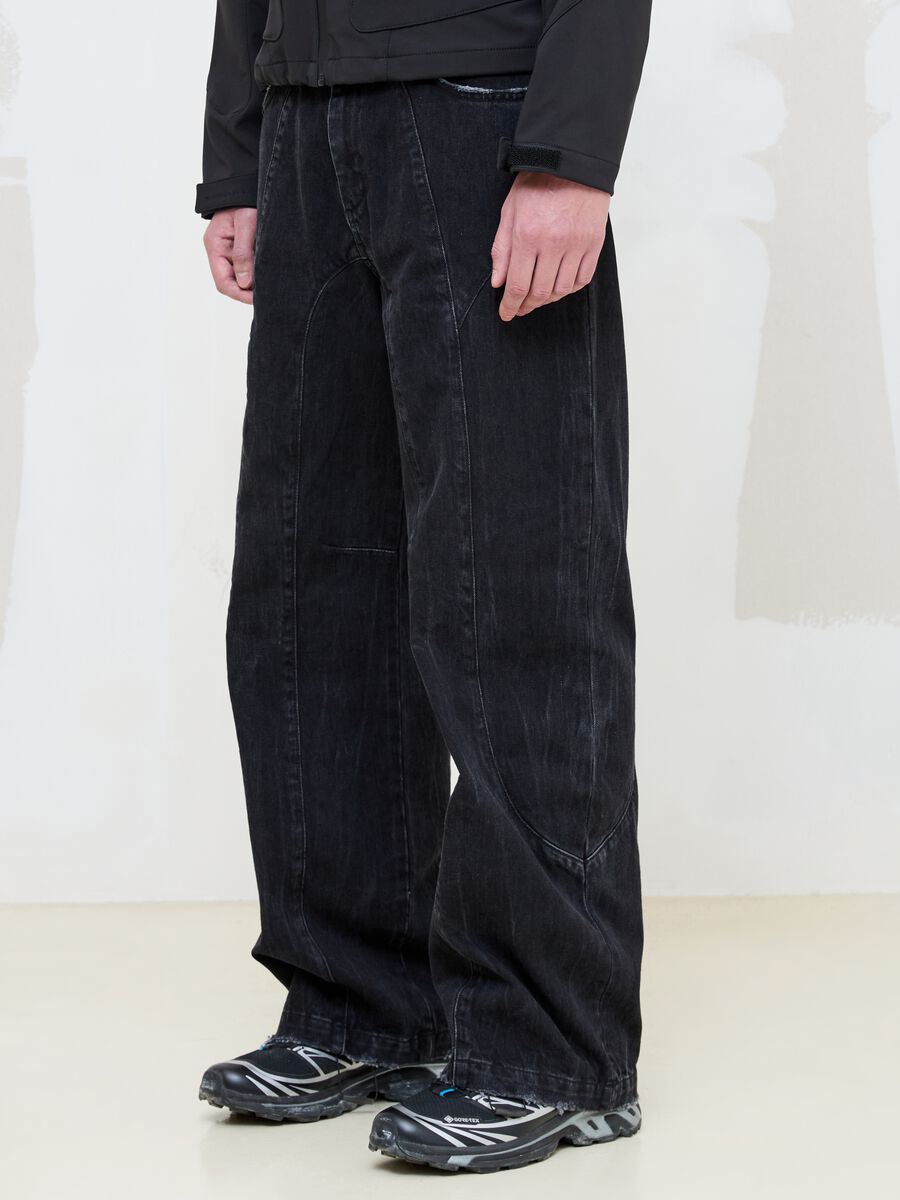 Washed Black Baggy Denim_2
