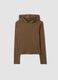 Camel stretch viscose crew-neck top_0