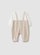 Beige organic cotton-blend babygrow with integrated bodysuit_1