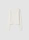 White crew-neck T-shirt in slim-fit stretch organic cotton jersey_1