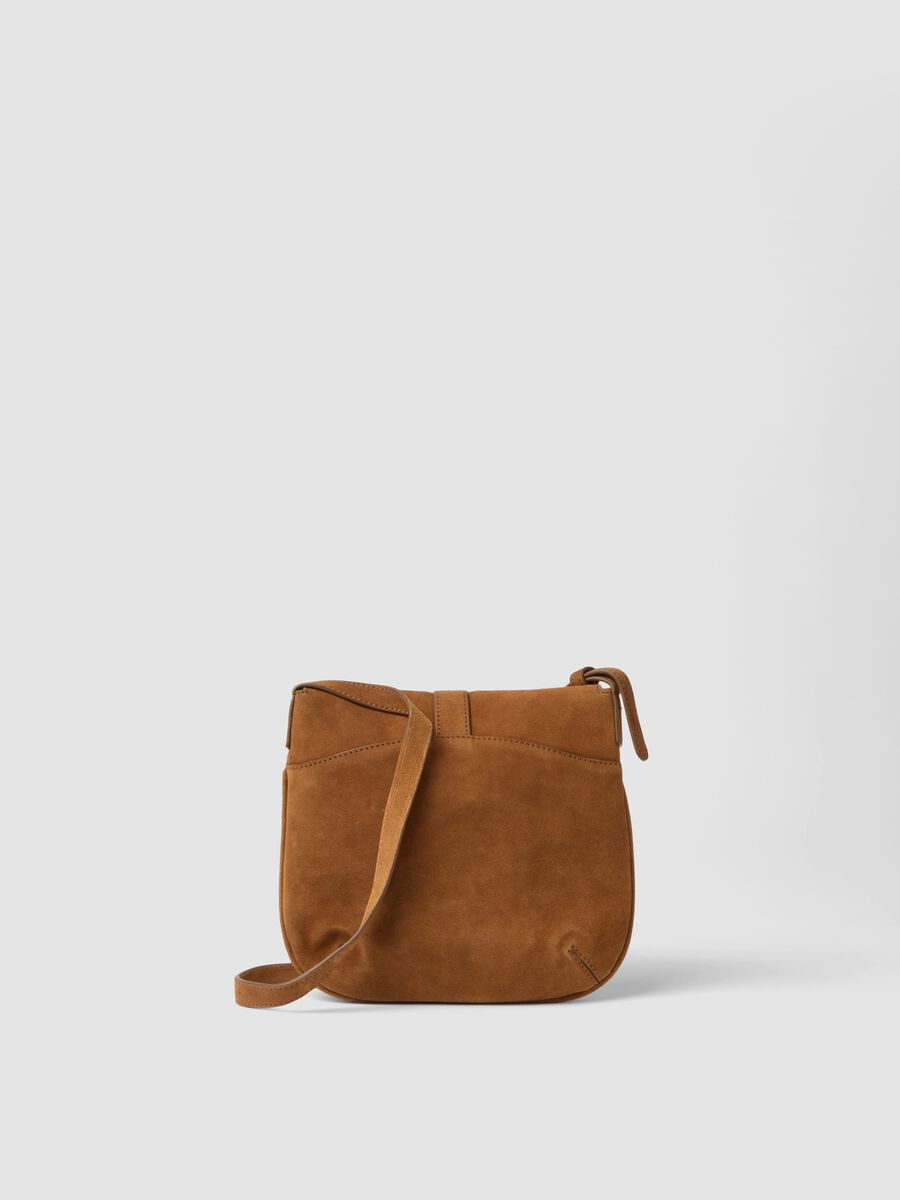 Brown genuine leather crossbody bag with studs_2